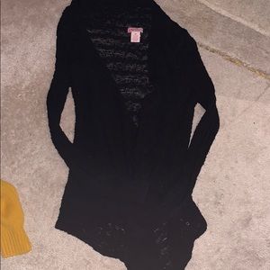 Black cardigan.